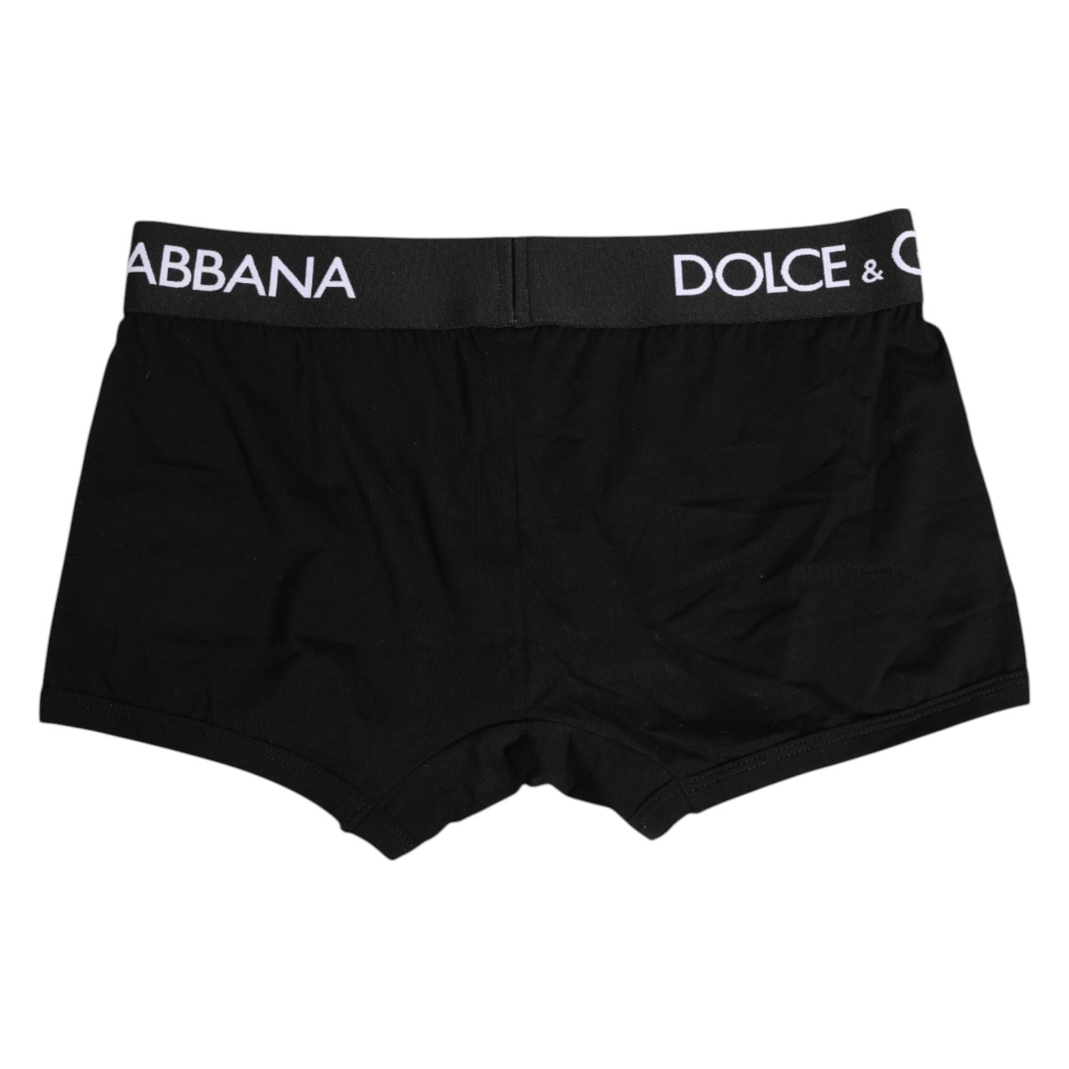 Dolce & Gabbana Black Cotton Stretch Regular Boxer Underwear