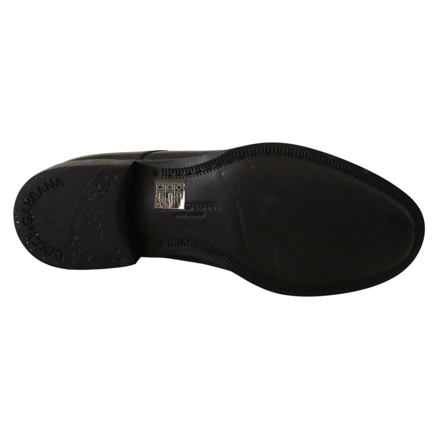 Dolce & Gabbana Black Lace Up Leather Men Formal Derby Shoes