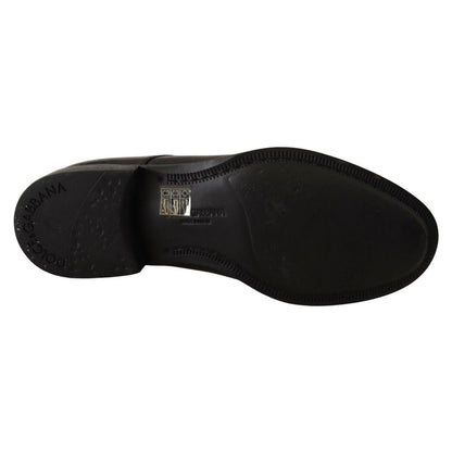 Dolce & Gabbana Black Lace Up Leather Men Formal Derby Shoes