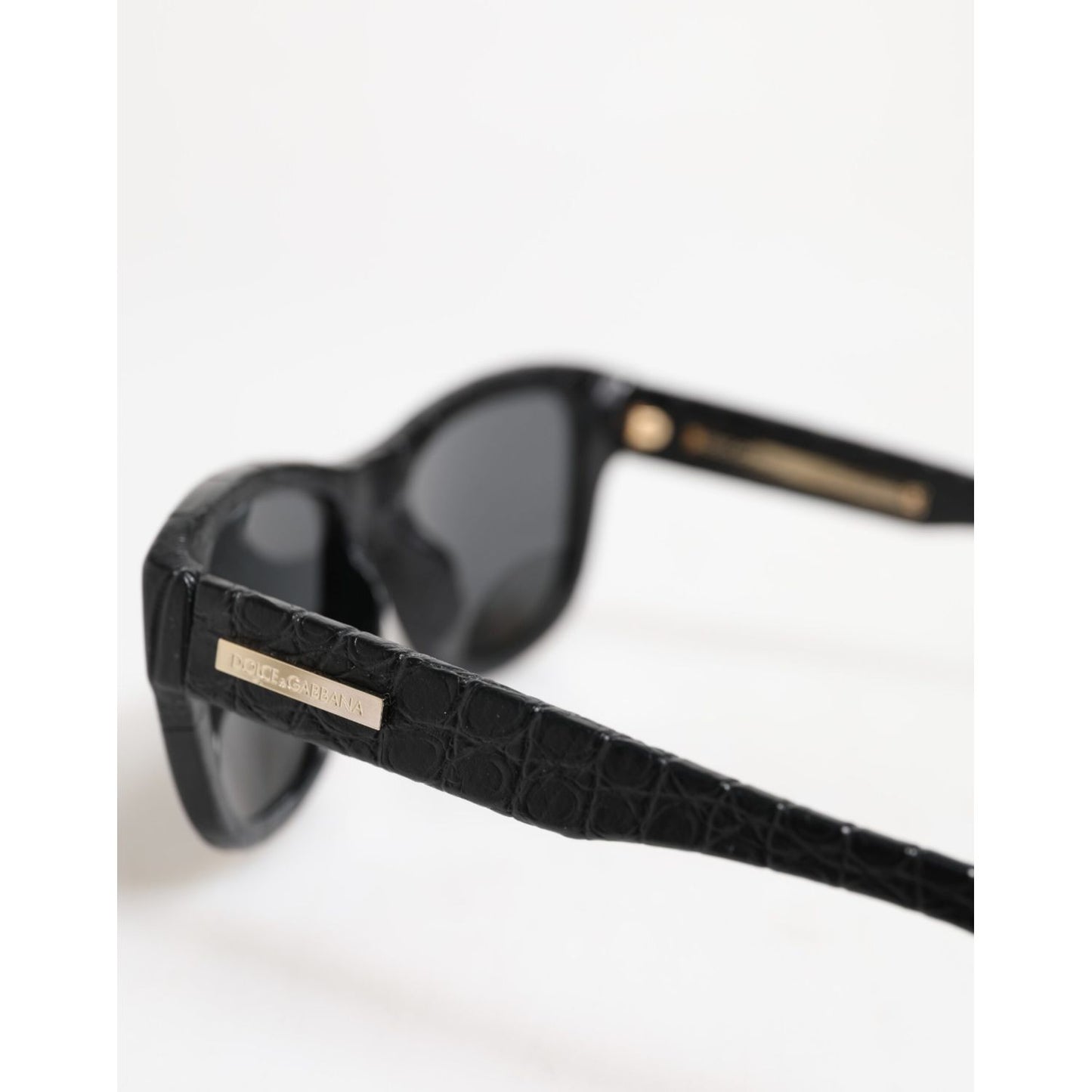 Dolce & Gabbana Black Leather Frame DG4177 Tinted Lens Sunglasses
