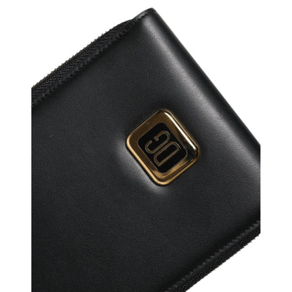 Dolce & Gabbana Black Leather Logo Plaque Neck Strap Card Coin Wallet Dolce & Gabbana
