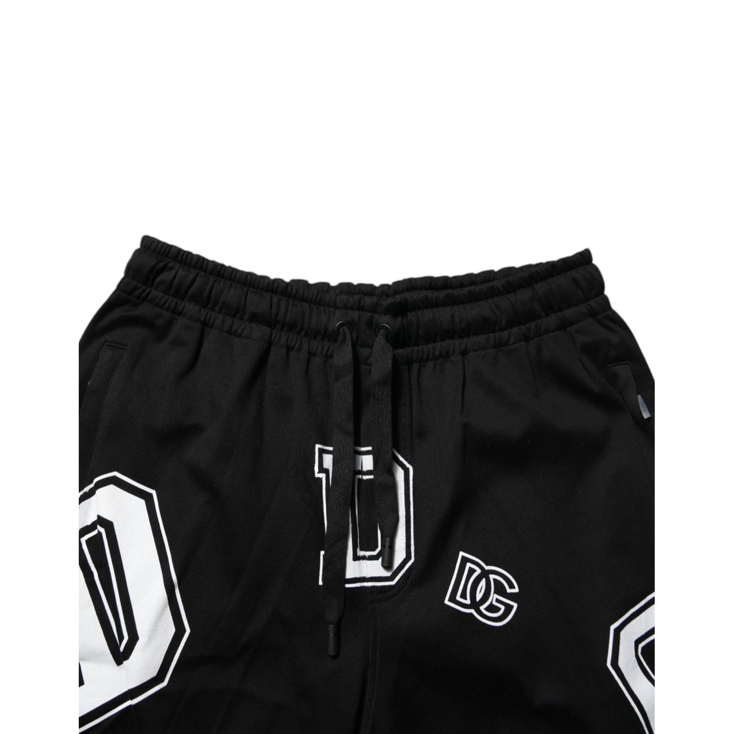 Dolce & Gabbana Black Logo Print Cotton Casual Bermuda Short