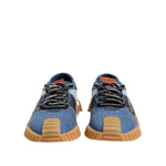 Dolce & Gabbana Blue Lace Up Low Top NS1 Sneakers Shoes, featuring cotton denim and rubber sole, exclusive Italian craftsmanship.
