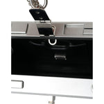 Dolce & Gabbana Blue Silver Wood Walkman Box Clutch Shoulder Borse Bag