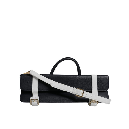 Dolce & Gabbana Blue White Calfskin Leather Crossbody Shoulder Bag Dolce & Gabbana