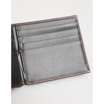 Dolce & Gabbana Brown Leather DG Logo Engrave Bifold Card Holder Wallet interior with multiple card slots.