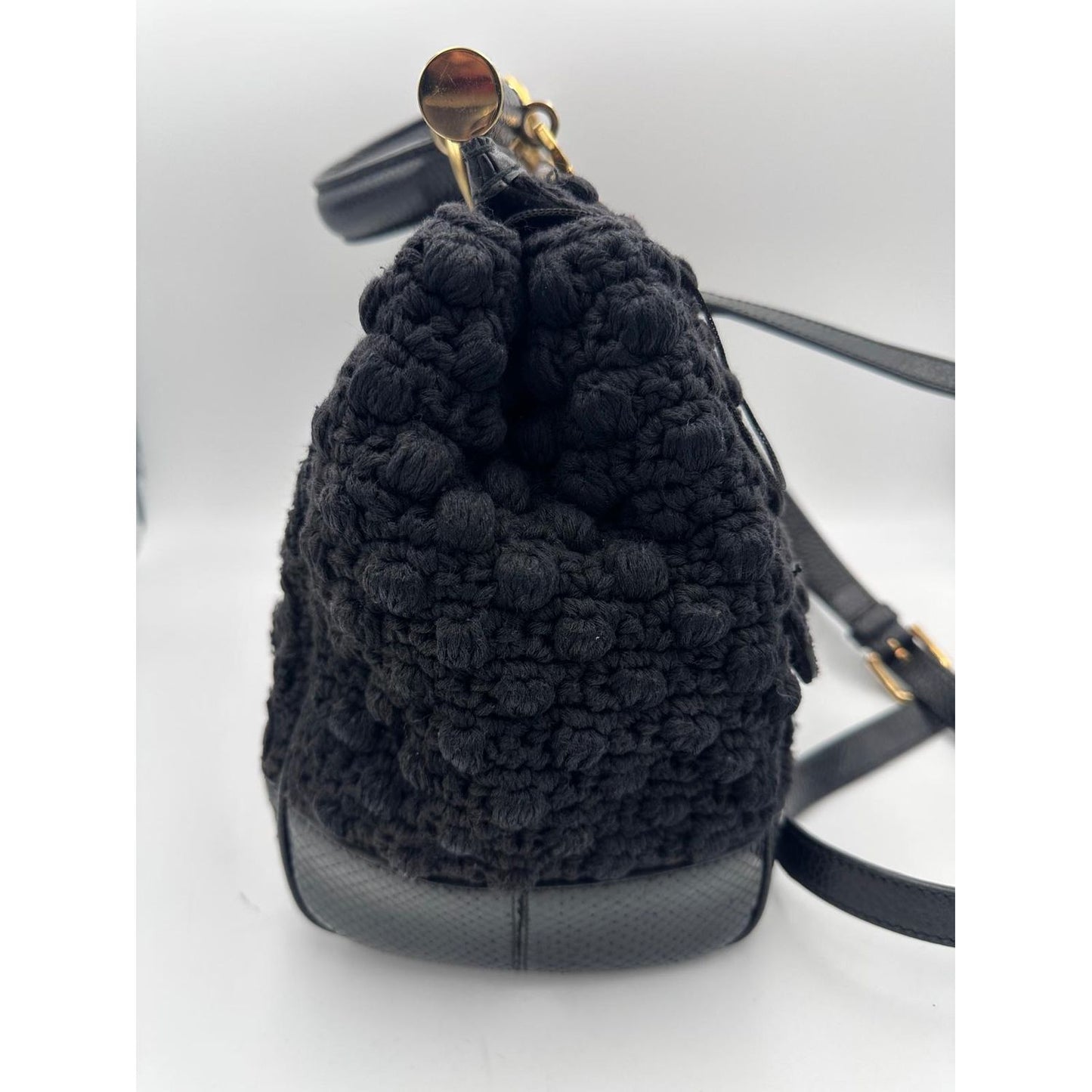 Dolce & Gabbana DOLCE & GABBANA Sicily Python and Macramé Handbag