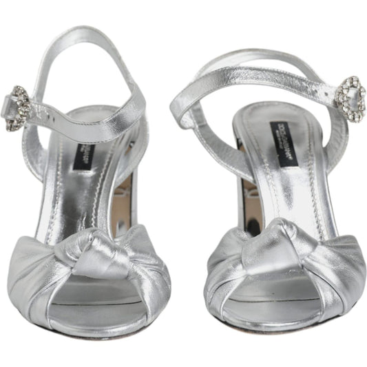 Dolce & Gabbana Silver Mirror Heels KEIRA Sandals Shoes LA11780-37