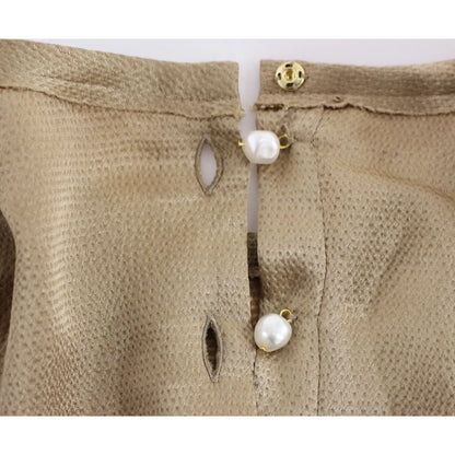 Dolce & Gabbana Gold SPECIAL Piece Runway Crystal Blouse