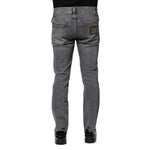 Dolce & Gabbana Gray Cotton Skinny Men Denim Trouser Jeans