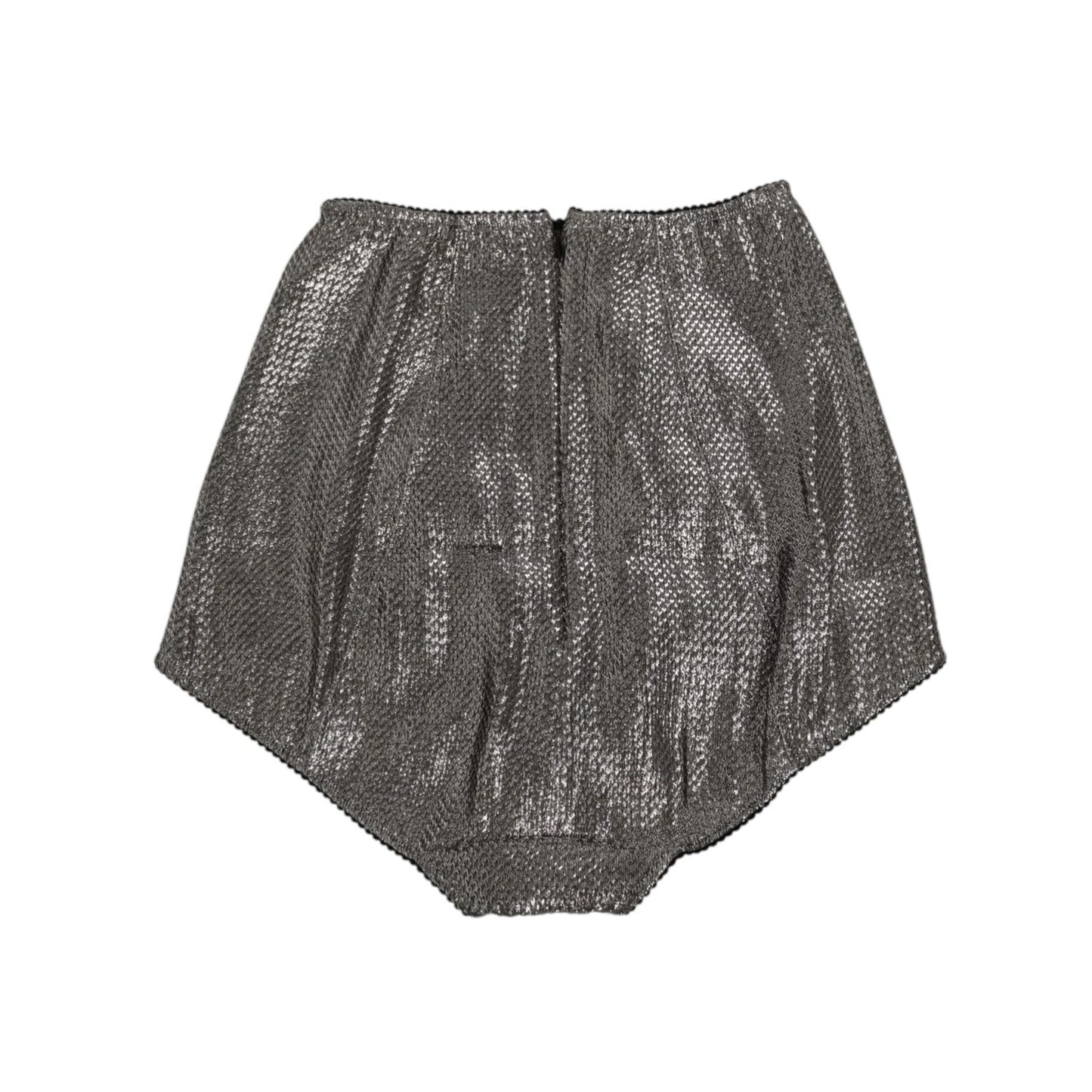 Dolce & Gabbana Gray Silk Stretch Slip Girdle Panty Underwear - high brief panty for comfortable shaping.