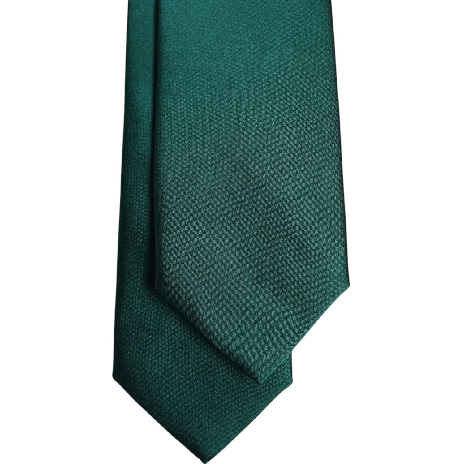 Dolce & Gabbana Green Solid Cotton Adjustable Necktie Tie