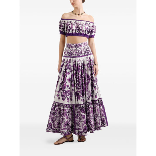 Dolce & Gabbana Maiolica print cotton top Topwear