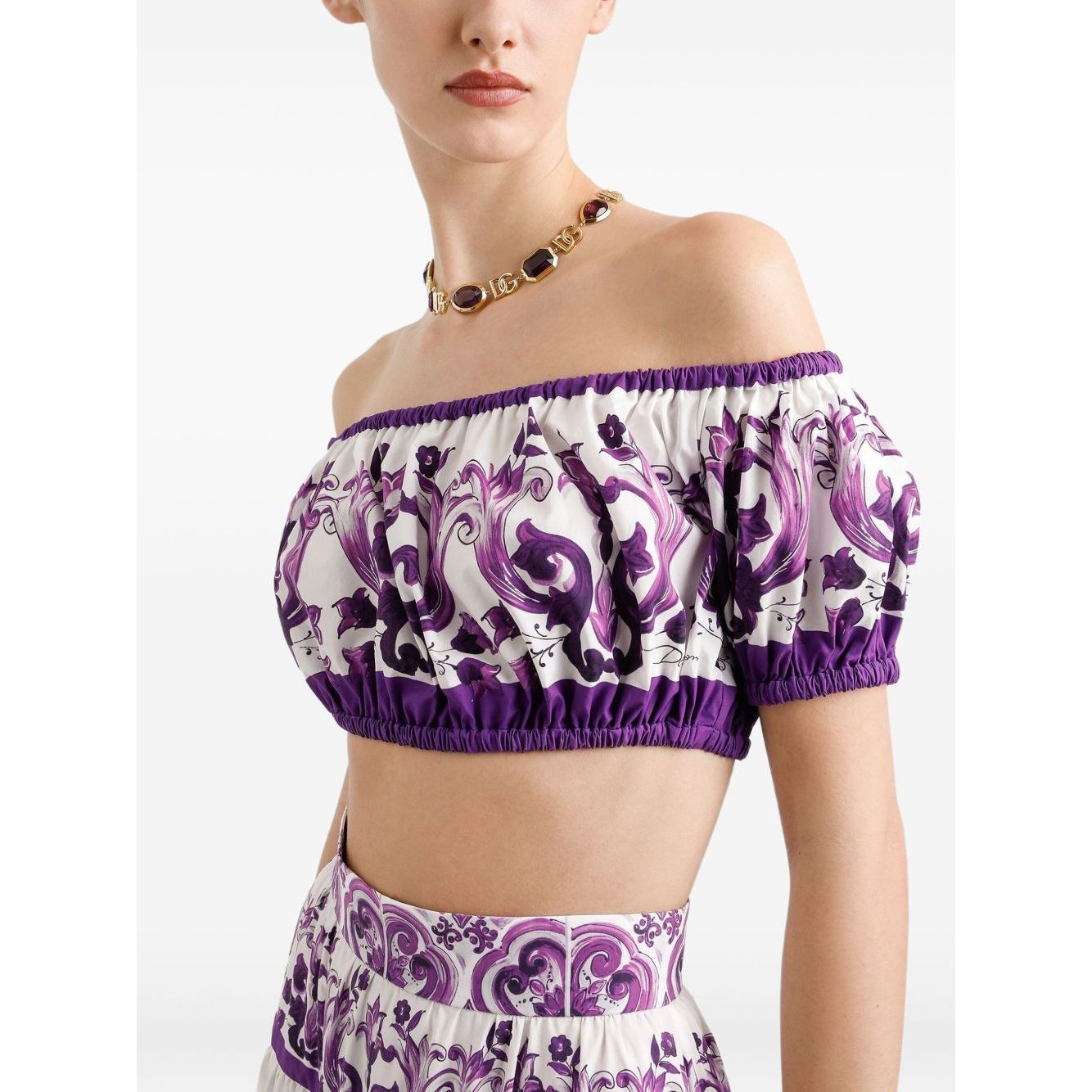 Dolce & Gabbana Maiolica print cotton top Topwear