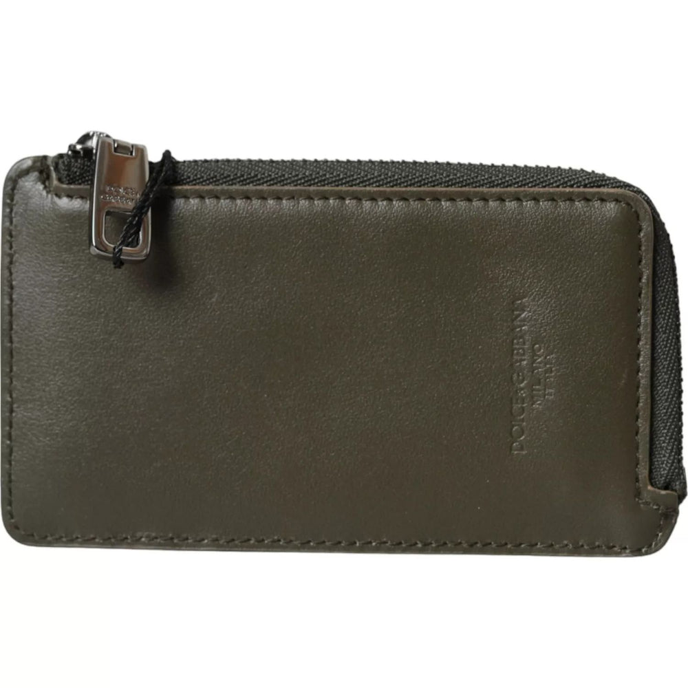 Dolce & Gabbana Multicolor Calfskin Leather Logo Card Holder Women Wallet