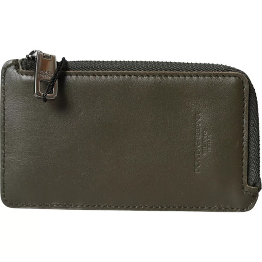 Dolce & Gabbana Multicolor Calfskin Leather Logo Card Holder Women Wallet