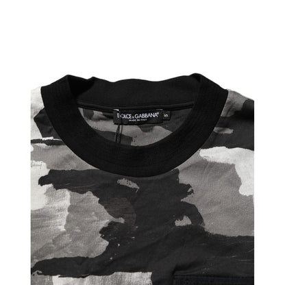 Dolce & Gabbana Multicolor Camouflage Men Short Sleeves T-shirt