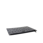 Dolce & Gabbana Multicolor Leopard Jacquard Logo Plaque Document Briefcase Bag displaying its sleek design on a white background.