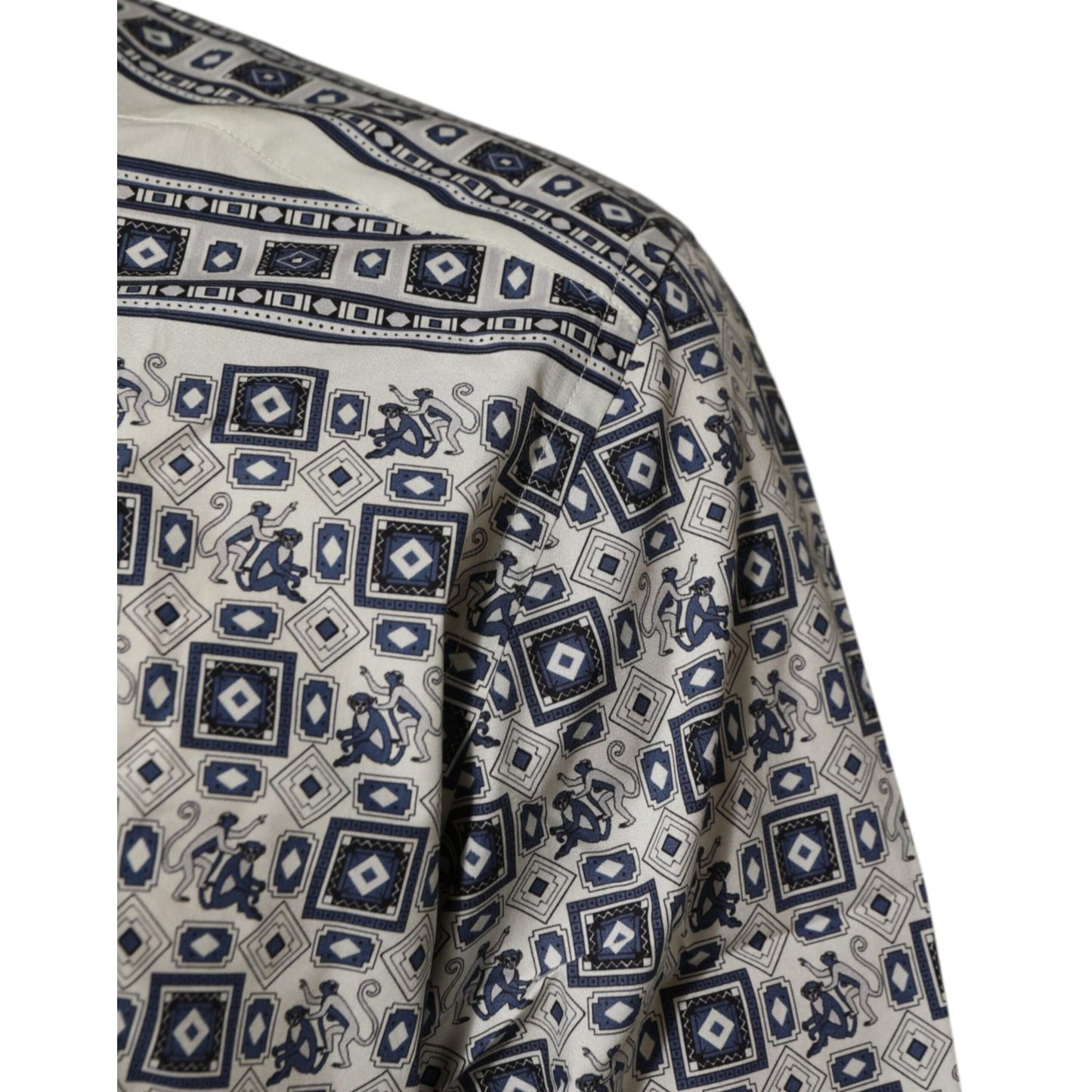 Dolce & Gabbana Multicolor Monkey Tie Print GOLD Dress Shirt