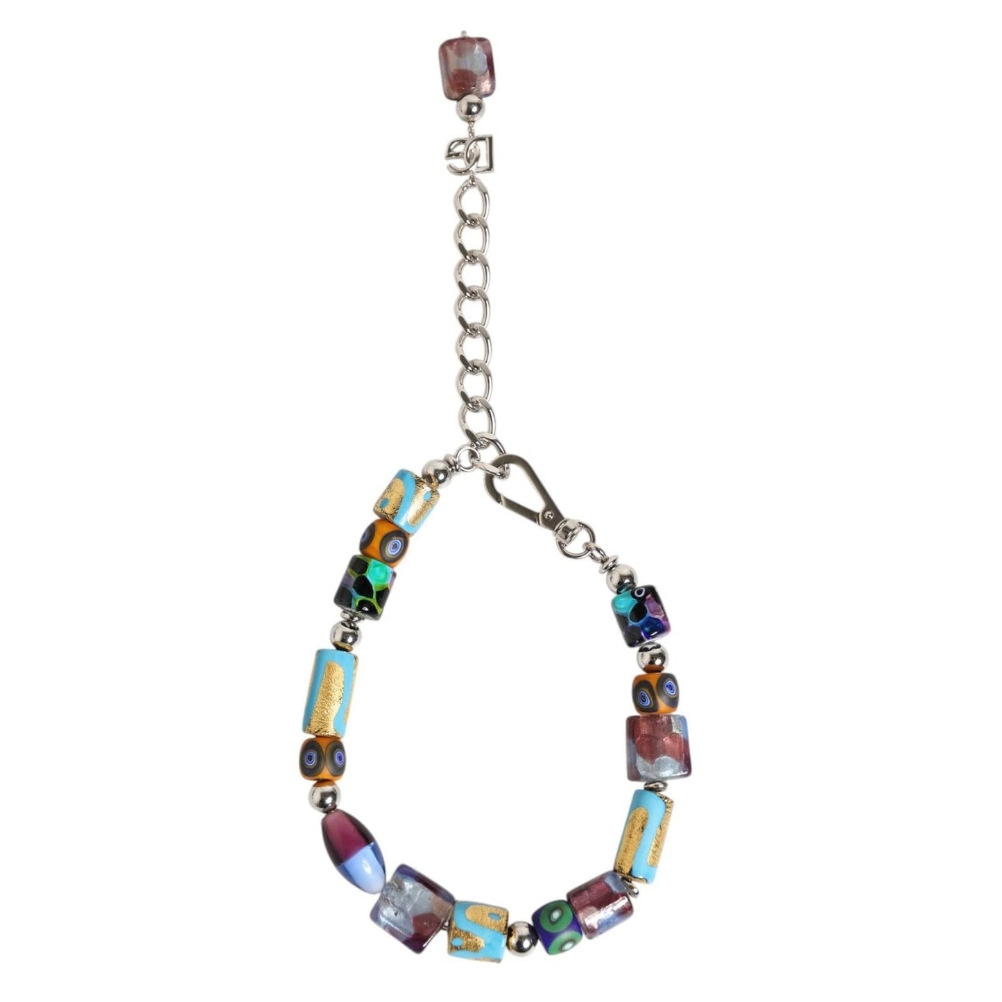 Dolce & Gabbana Multicolor Murano Glass Beads Brass Zamak Necklace