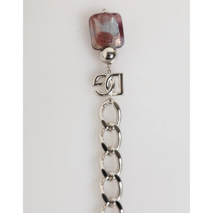 Dolce & Gabbana Multicolor Murano Glass Beads Brass Zamak Necklace