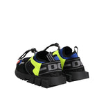 Back view of Dolce & Gabbana Multicolor Sorrento Trekking Sneakers Shoes showing logo details and ridged rubber sole.