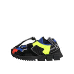 Dolce & Gabbana Multicolor Sorrento Trekking Sneakers Shoes, featuring slip-on design with ridged rubber sole and vibrant colors.