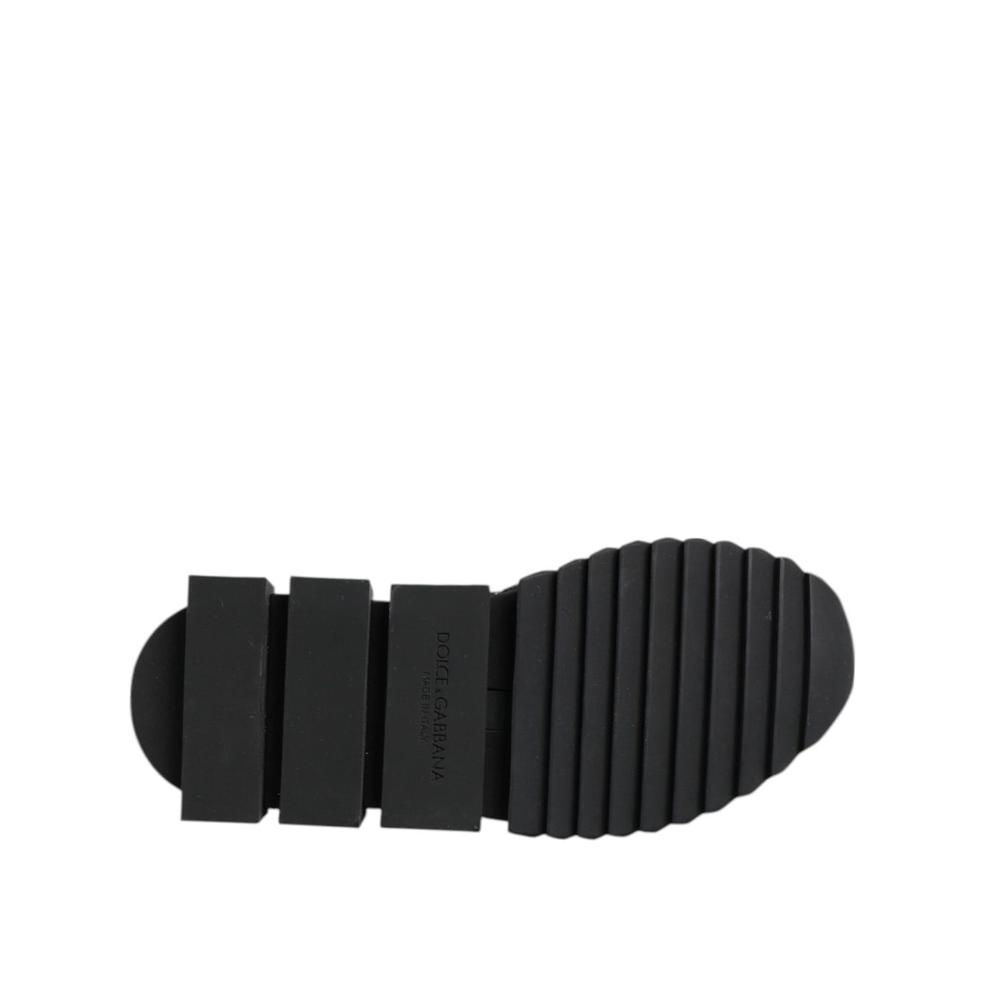 Sole view of Dolce & Gabbana Multicolor Sorrento Trekking Sneakers Shoes showcasing ridged rubber design.