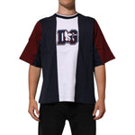 Dolce & Gabbana Multicolor Striped Cotton Men Crew Neck T-shirt with bold design and comfortable fit.
