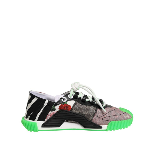 Dolce & Gabbana Multicor DG Logo Leopard Cherry Sneaker Shoes