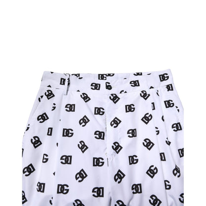 Dolce & Gabbana White Logo Cotton Skinny Denim Trouser Pants