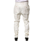 Dolce & Gabbana White Nylon Tapered Dress Men Pants