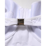 Dolce & Gabbana White Padded Balconette One Piece Swimwear