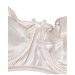 Dolce & Gabbana White Silk Satin Balconnet Lingerie Bra Underwear