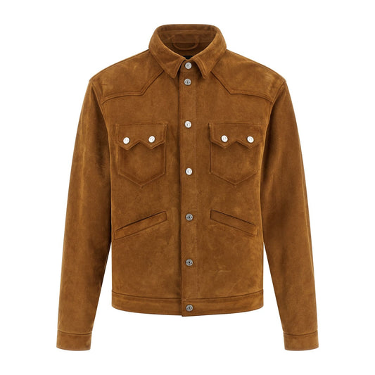 Dsquared² Beige Polyvinyl Leather Jacket