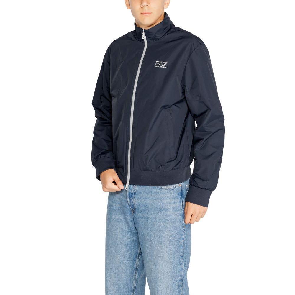 EA7 Emporio Armani Blue Polyamide Jackets And Coat