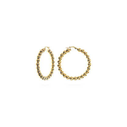 ETRUSCA JEWELS JEWELRY Mod. WSET00808.YG gold hoop earrings on white background