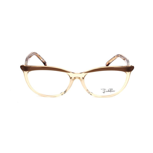 Emilio Pucci Brown Plastic Frames for women, model EP2681250, sand brown color, measures 52/16/140 mm, stylish cat-eye design.