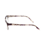 Side view of Emilio Pucci Gray Plastic Frames with zebra pattern temples, 51/16/130mm dimensions.