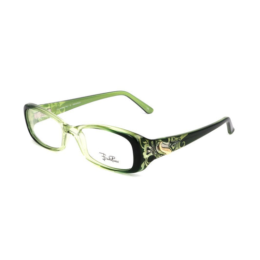 Emilio Pucci Green Plastic Frames for women, gradient green glasses, model EP2660313 with decorative temples, 51/17/130 mm dimensions