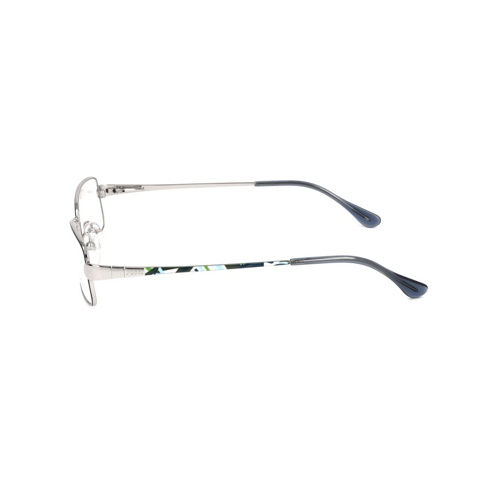 Side view of Emilio Pucci Silver Metal Frames showcasing sleek metal design and dimensions 51/15/130 mm.