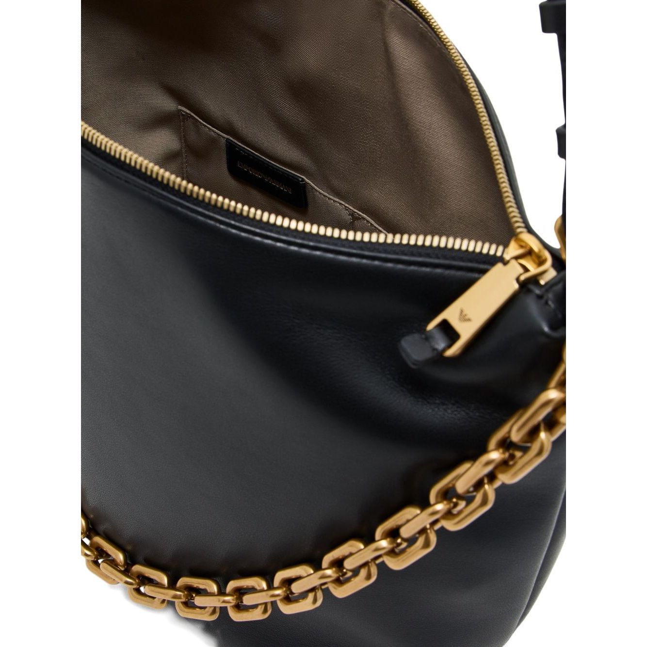 Front view with bag zipped and handles upright.