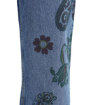 Etro Flower and bee print flare Jeans