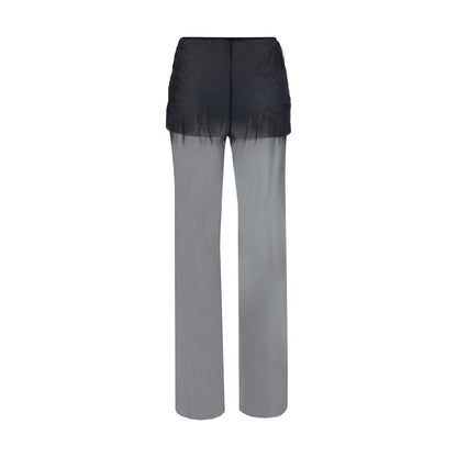 Exilia Black Polyester Casual Pants