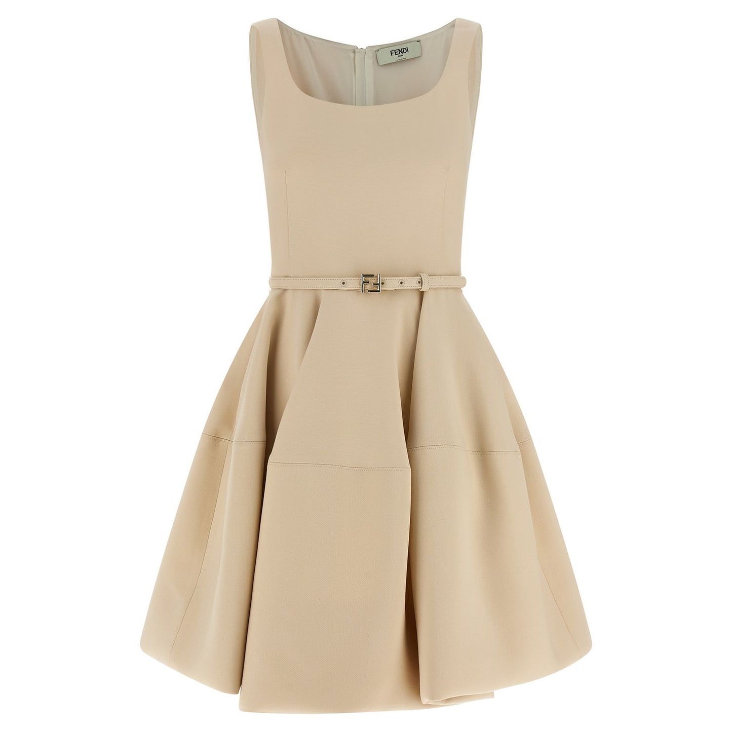 Fendi Multicolor Wool Short Dress