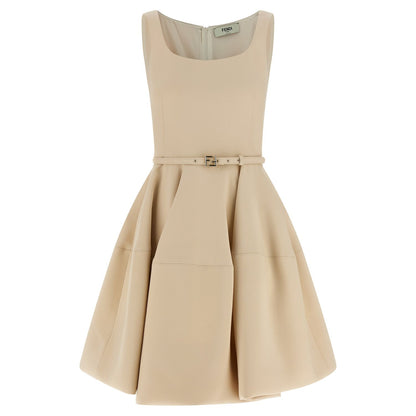 Fendi Multicolor Wool Short Dress