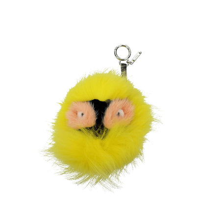 Fendi Yellow Fur Keychain