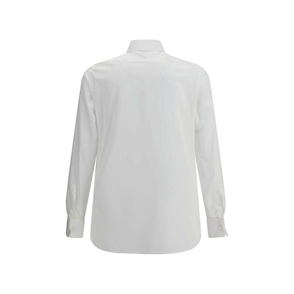 Finamore White Cotton Dress Shirt