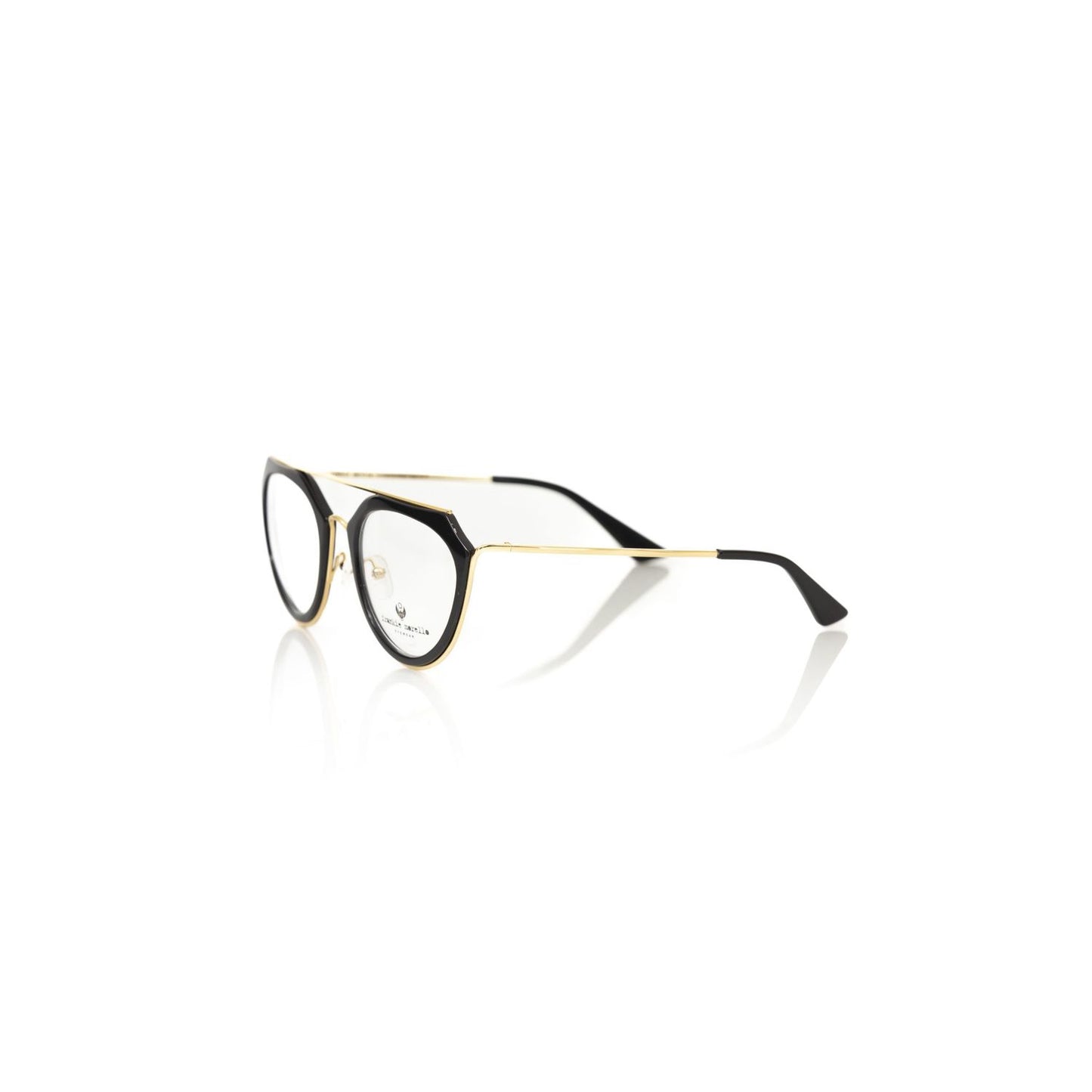 Frankie Morello Aviator-Style Chic Eyeglasses with Gold Accents showcasing elegant design and Italian craftsmanship.