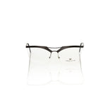 Frankie Morello Black Metallic Women's Frame Clubmaster eyeglasses with glitter black metal finish and Italian craftsmanship.